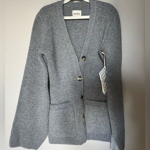 NWT Khaite Cashmere Cardigan Gray XS